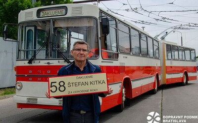 Štefan odrobil v bratislavskej MHD neuveriteľných 58 rokov. Teraz odchádza do zaslúženého dôchodku