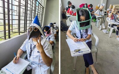 Študenti museli mať na skúške masky proti podvádzaniu. Fantázii sa medze nekládli