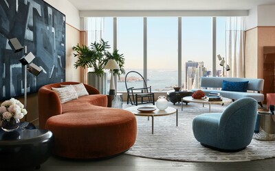 Stylový apartmán v 60. patře s výhledem na Manhattan aneb jedno z nejkrásnějších bydlení v New Yorku