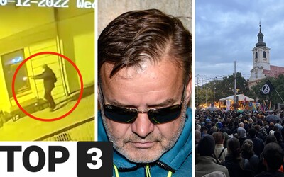 TOP 3 v piatok: Video zo streľby na Zámockej, Dědeček putuje do väzby a na proteste proti nenávisti sa stretlo asi 15 000 ľudí