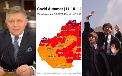 TOP 3 v pondelok: Slovensko je opäť v červenej farbe, The Beatles sa vraj rozpadli vinou Lennona a Ficov protest dostal zelenú 