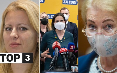 TOP 3 v stredu: Remišovej Za ľudí je na dne, prezidentka Čaputová prosí ľudí, nech sa očkujú, a Záborskú splnomocnili brániť vieru