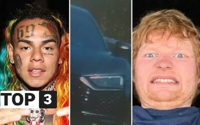 TOP 3 v utorok: Rapera 6ix9ine zrejme zbila priateľka, Ed Sheeran bol v poľskom gay klube a auto trielilo po Spiši takmer 300 km/h