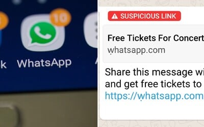 Toto upozornenie od Whatsappu neotváraj. Podvodníci lákajú odkazmi na falošné výhry