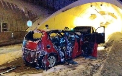 Tragédia na severe Slovenska: v tuneli pri nehode vybuchlo auto, hlásia jednu obeť