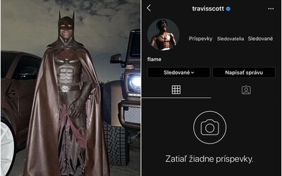 Travis Scott si vymazal instagramový účet po tom, čo zverejnil fotku v nevydarenej maske Batmana. Vysmiali ho fanúšikovia