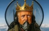 Trump sdílel bizarní AI video. S královskou korunou hází na demonstranty výkaly ze stíhačky