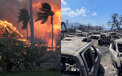 Turistický raj zdevastovali ničivé požiare tak, že zmizol z povrchu zeme. Ľudia na Havaji musia pred plameňmi skákať do mora