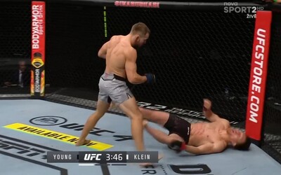 Tvrdý kop do hlavy! Ľudovít Klein ukončil svojho súpera v UFC hneď v 1.kole
