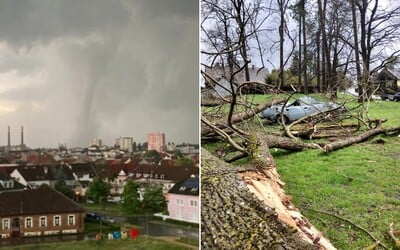 V Česku možno zúrilo ďalšie tornádo, preverujú to meteorológovia. Vietor bral ploty aj strechy