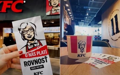 V KFC dnes nájdeš nové logo. Obľúbený fast food poukazuje na platovú diskrimináciu žien