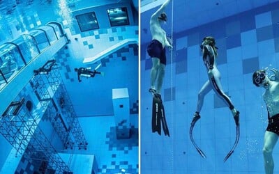 V Poľsku otvorili najhlbší potápačský bazén na svete: Na jeho dne nájdeš aj repliku vraku lode 
