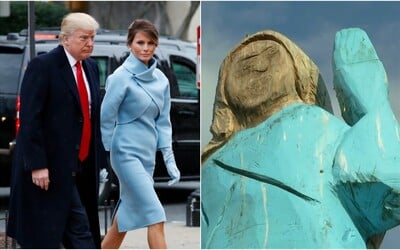 Ve Slovinsku vytvořili sochu Melanie Trump, připomíná Šmoulinku. Dílo vyvolalo smíšené reakce