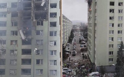V paneláku na Slovensku vybuchl plyn, mohutná exploze vybila všechna okna a zničila několik pater (Aktualizováno)
