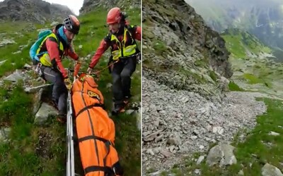 VIDEO: 22 horských záchranárov pomáhalo poľskému turistovi, ktorý spadol z hrebeňa v Tatrách