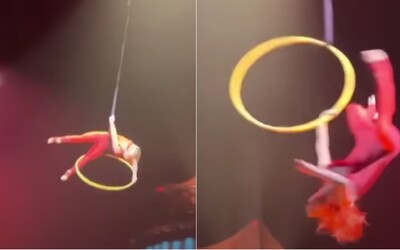 VIDEO: Akrobatka Cirque du Soleil nešťastne spadla z akrobatického kruhu. Nemala žiadne istenie