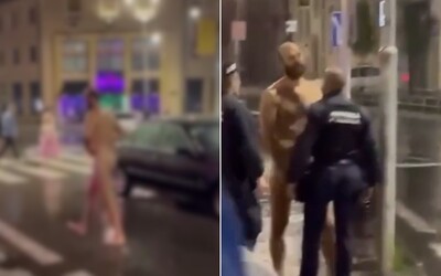 VIDEO: Búrlivá noc v Nitre, naháč vylepil policajtovi facku