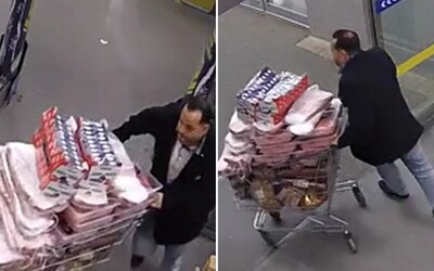 VIDEO: Čech ukradol v obchode mäso v hodnote 1 200 eur. Nákupný vozík vážil takmer 200 kg