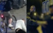 VIDEO: Cyklista na Obchodnej ulici okradol opitého muža na zemi. Polícia zverejnila záznam z akčného zadržania