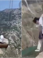 VIDEO: Dívky se houpaly nad nejhlubší propastí v Evropě, v dvoukilometrové výšce se roztrhly řetězy, které je držely 