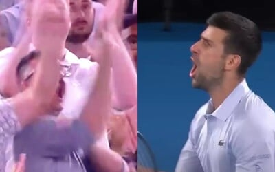 VIDEO: Fanúšik rozzúril verejnosť: na zápase Novaka Djokoviča ukázal vulgárne gesto, ktoré má na Balkáne mimoriadne hrubý význam