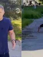 VIDEO: Fico robí kliky na ceste v Prešove. Zadychčaný ďakuje za petičné hárky