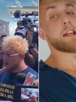 VIDEO: Jake Paul dostal päsťou, lebo ukradol Floydovi Mayweatherovi jeho čapicu