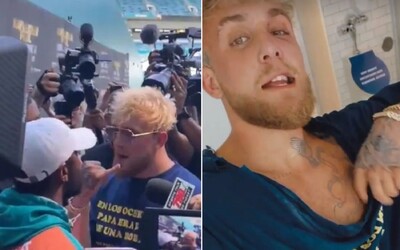 VIDEO: Jake Paul dostal päsťou, lebo ukradol Floydovi Mayweatherovi jeho čapicu