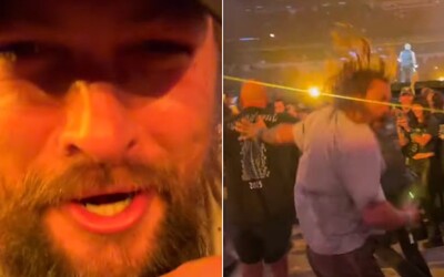 VIDEO: Jason Momoa se odvázal na koncertě Metallicy. Přidal se k fanouškům do mosh pitu, ti si ho radostně točili