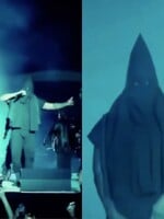 VIDEO: Kanye West sa na listening párty k novému albumu obliekol ako člen Ku Klux Klanu
