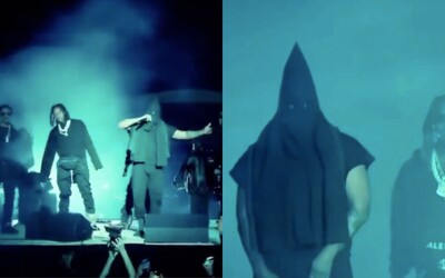 VIDEO: Kanye West sa na listening párty k novému albumu obliekol ako člen Ku Klux Klanu