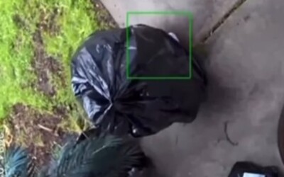 VIDEO: Lupič predstieral, že je odpadkové vrece. Video inovátora baví internet