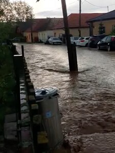 VIDEO: Masívny dážď v Partizánskom napáchal obrovské škody. Voda za 15 minút zatopila domy, záhrady aj kultúrny dom