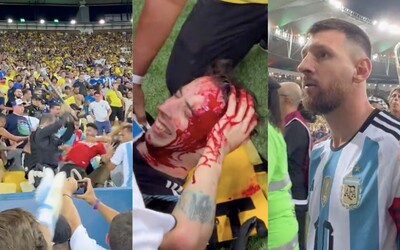 VIDEO: Messi len nechápavo sledoval brutálnu bitku. Peklo na tribúne skončilo krvavými hlavami a zatknutými fanúšikmi