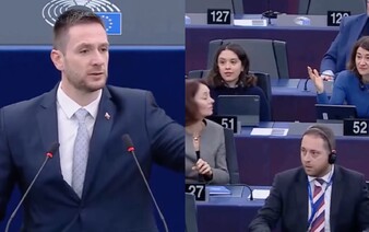 VIDEO: Milan Uhrík povedal kolegyni v europarlamente, aby držala hubu. Poslanci boli z neho zhrození