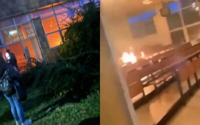 VIDEO: Na Ekonomickej univerzite v Bratislave počas zápočtu vypukol požiar, študentov evakuovali