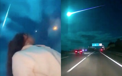 VIDEO: Nad Evropou zachytili záblesk modrého světla a silné dunění. Mohlo se jednat o meteorit