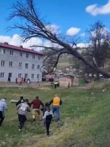 VIDEO: Obyvatelia osady na východe Slovenska v húfe utekali k padajúcemu stromu. Po drevo sa náhlili aj s fúrikmi