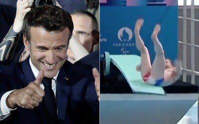VIDEO: Olympionik sa pošmykol pred očami celého Francúzska aj prezidenta Macrona. Svojím pádom baví celý internet