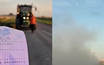 VIDEO: Opitý traktorista neďaleko Nových Zámkoch narazil do auta a ušiel. Nafúkal vyše 3 promile