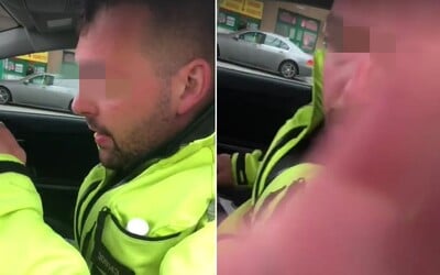 VIDEO: Policajt napadol rusky hovoriaceho muža, ktorý si ho natáčal pri cestnej kontrole. Udrel mu do mobilu a vulgárne vynadal
