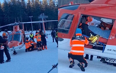 VIDEO: Polícia zverejnila prevoz zranenej Petry Vlhovej helikoptérou do nemocnice