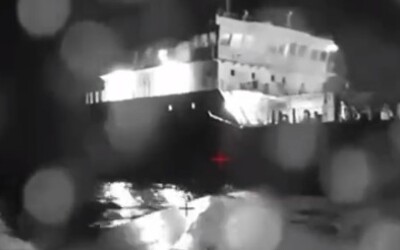 VIDEO: Pozri si video z dronu, ktorým Ukrajinci zasiahli ruský tanker