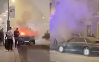 VIDEO: Putinovu limuzínu uprostřed Moskvy zachvátily plameny. Tajné služby zpřísňují bezpečnostní opatření