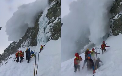 VIDEO: Slovenských horských záchranárov zasypala v Tatrách lavína. Hrozivé momenty zachytili na kameru