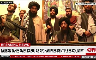VIDEO: Takto Taliban prevzal moc v Kábule. Vyhlásil, že „vojna sa skončila“