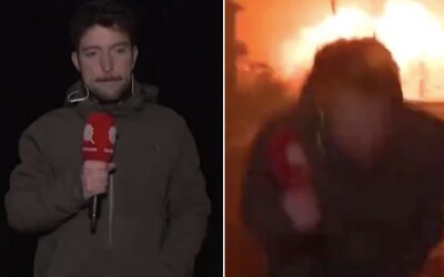 VIDEO: Tesne za reportérom na Ukrajine explodovala ruská raketa. Od smrti ho počas vstupu delilo len pár desiatok metrov