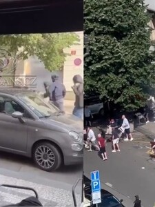 VIDEO: V centre Prahy sa pobili futbaloví fanúšikovia. Mlátili sa železnými tyčami, českí ťažkoodenci sa museli brániť obuškami
