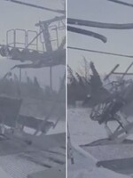 VIDEO: Větrná bouře v Tatrách házela s lanovkami, jako by byly z papíru 