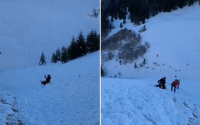 VIDEO: Vo Veľkej Fatre spadla lavína, zasypala dvoch mužov. Jedného záchranári vyhrabali spod snehu bez známok života